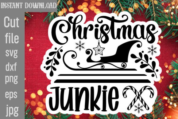 Christmas Junkie SVG Cut File for Crafts and Graphics