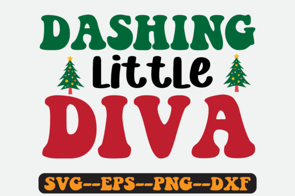 Dashing Little Diva Quote Retro Svg for Crafts and Graphics
