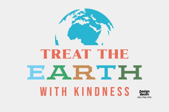 Earth Day Kind Quote Retro SVG Graphics for Crafts