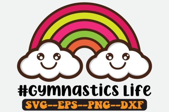 Gymnastics Life Quote Retro Svg Design for Graphics and Crafts
