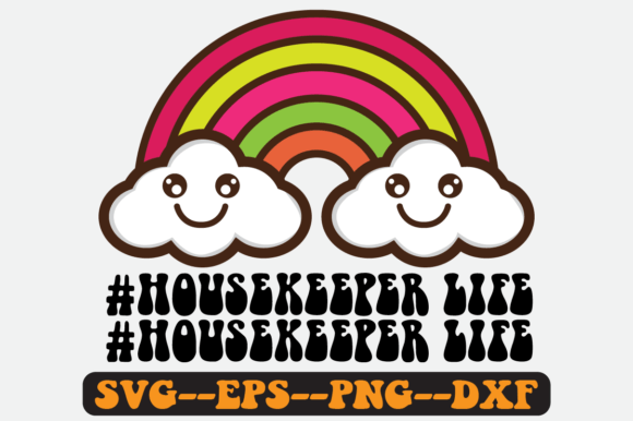 Housekeeper Life Quote Retro Svg Design for Graphics and Crafts