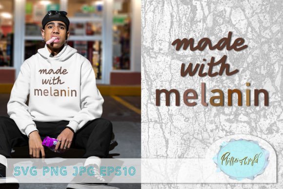 Made with Melanin Quote Juneteenth SVG for Graphics and Crafts