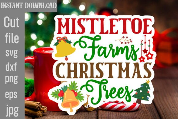 Mistletoe Farms Christmas Trees SVG for Graphics and Crafts