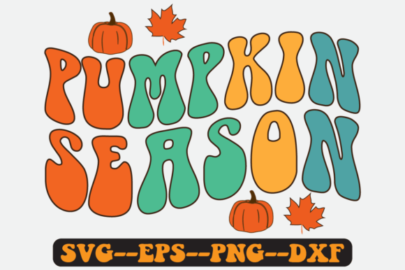 Pumpkin Season Quote Retro Svg Design for Graphics & Crafts